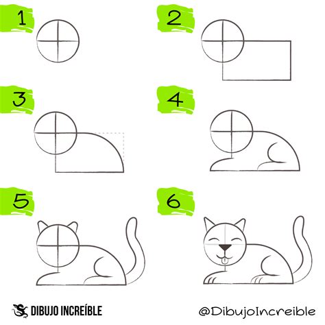 gato dibujo paso a paso